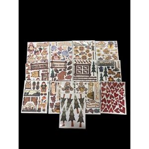 The Beary Patch Paper Country Bear Hiking Heart Scrapbook Die Cut Ephemera Lot